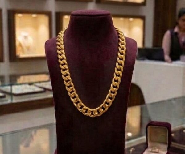 Premium Cuban Link Men’s Chain | 1 Gram Gold Finish Chain for Men