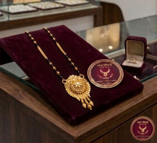 Premium 1 Gram Gold Plated Floral Pendant Mangalsutra | 6 Months Warranty