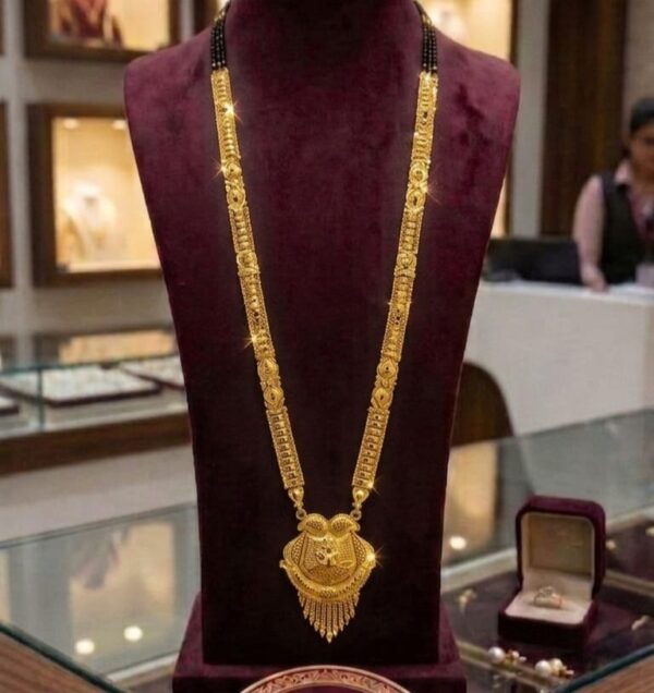 Traditional Long Mangalsutra | 1 Gram Gold Forming Maharashtrian Designer Mangalsutra