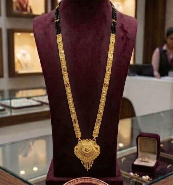 Shahi Pendant Long Mangalsutra | Premium 1 Gram Gold Forming Jewellery